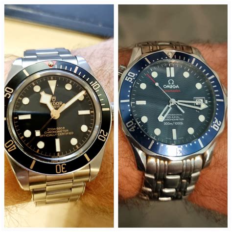 tudor black bay vs omega seamaster 300m|Tudor Black Bay blue edition.